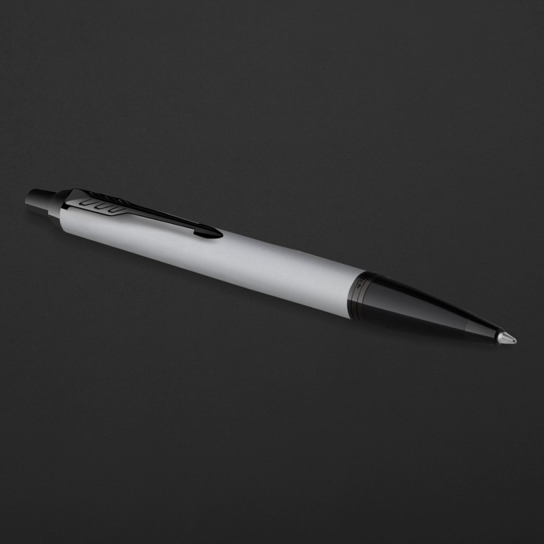 قلم اي إم ميتال فضي اسود باركر 9812 - Parker - أقلام رجالية - Pen قلم اي إم ميتال فضي اسود باركر 9812 - Parker